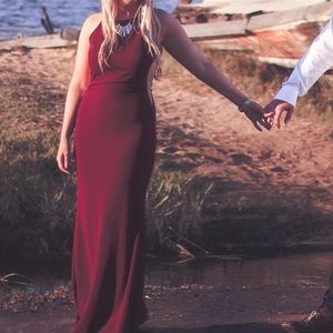 Contrast Side Trumpet Gown